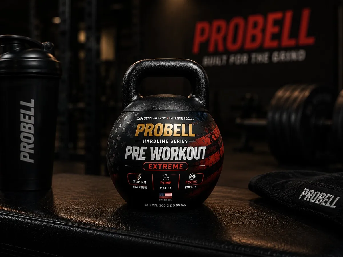 Probell Pre-Workout in gym setting