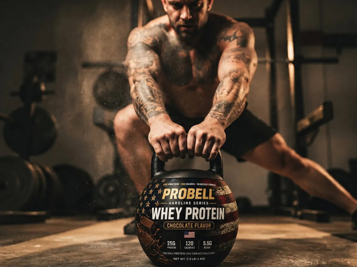 Probell Whey 100 Protein in gym setting